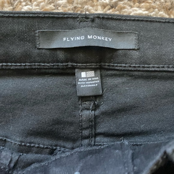 Black Denim Flying Monkey Skirt - Picture 2 of 4